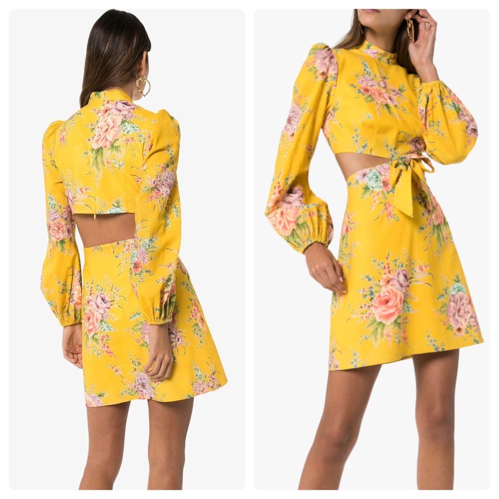 ZIMMERMANN Zinnia Bow Cut Out Mini Dress - Picture 10 of 16